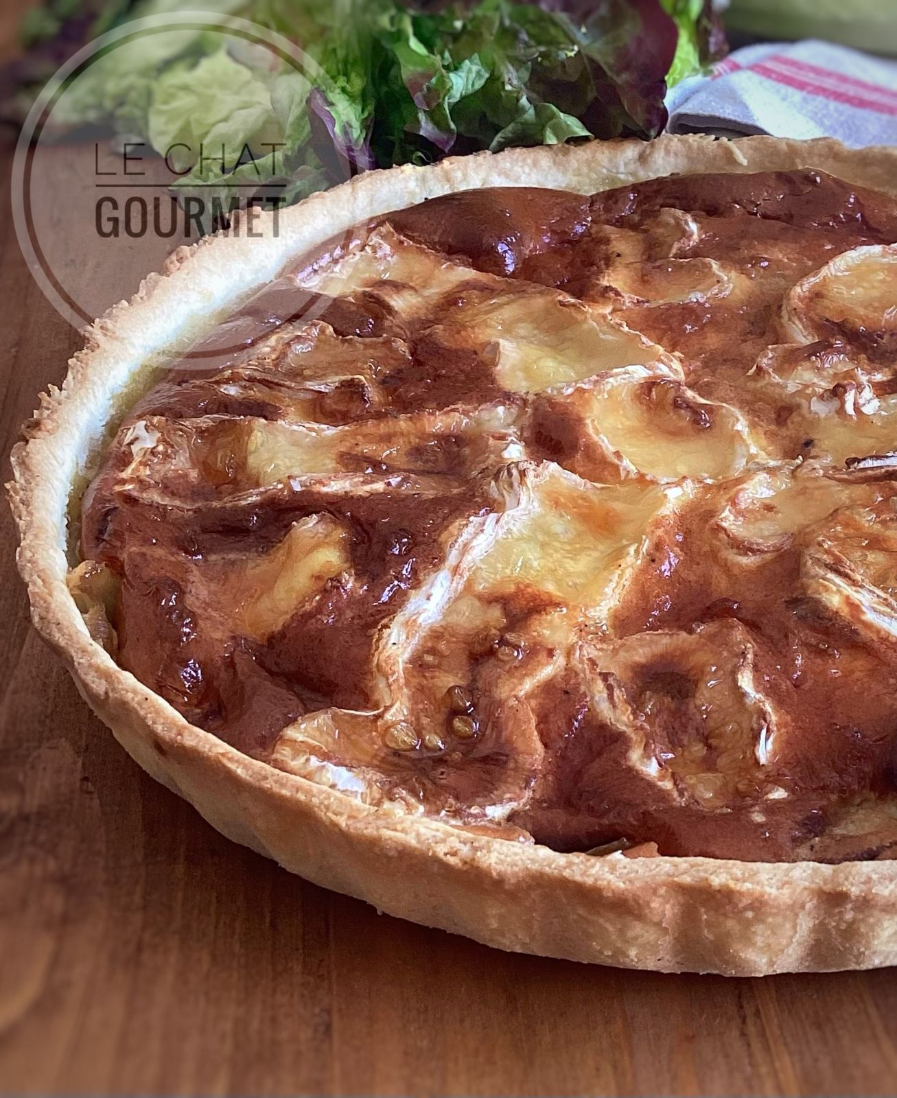 Tarte normande au camembert et aux endives caramélisées