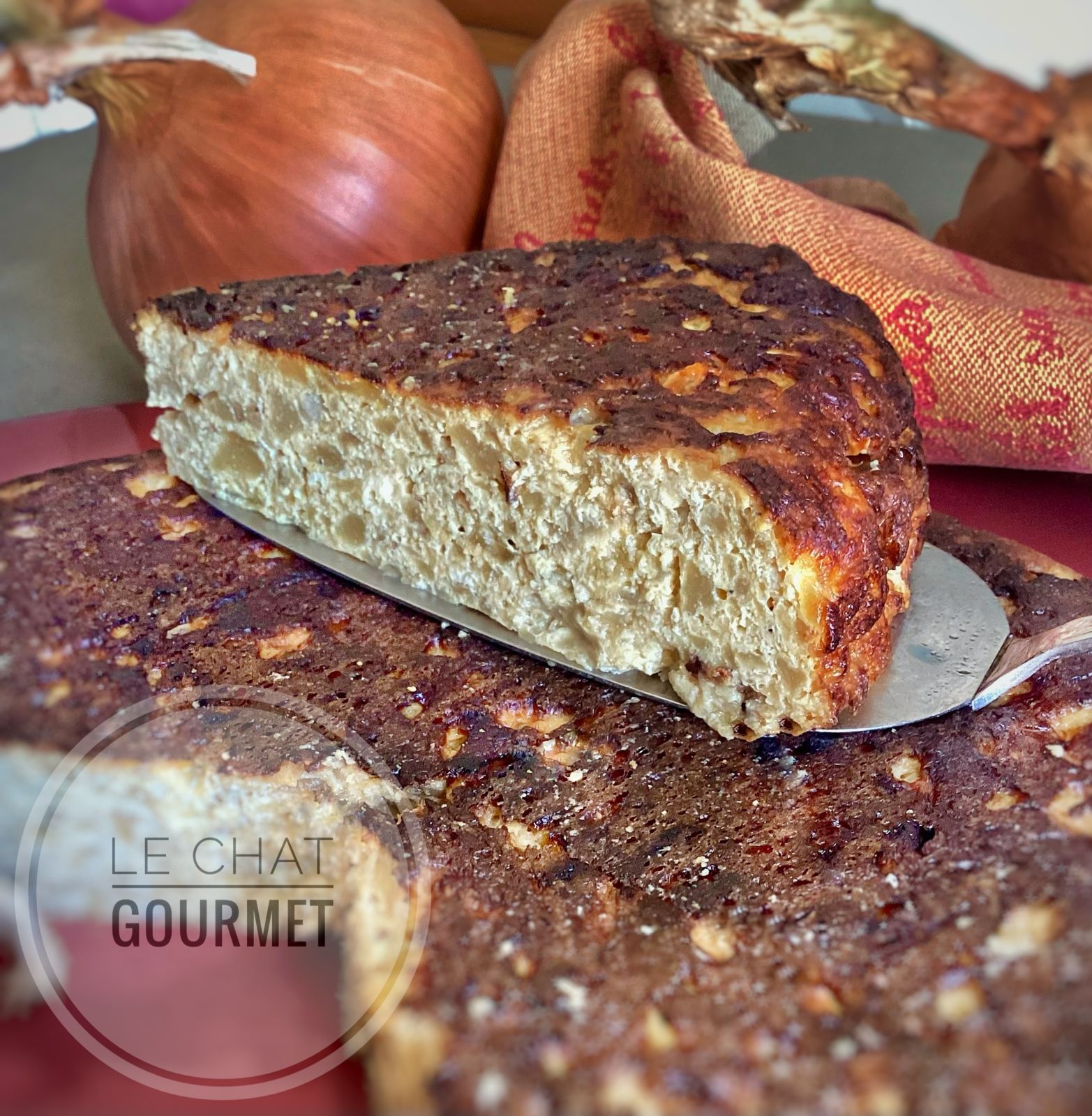 Tortilla au chou-fleur et aux oignons