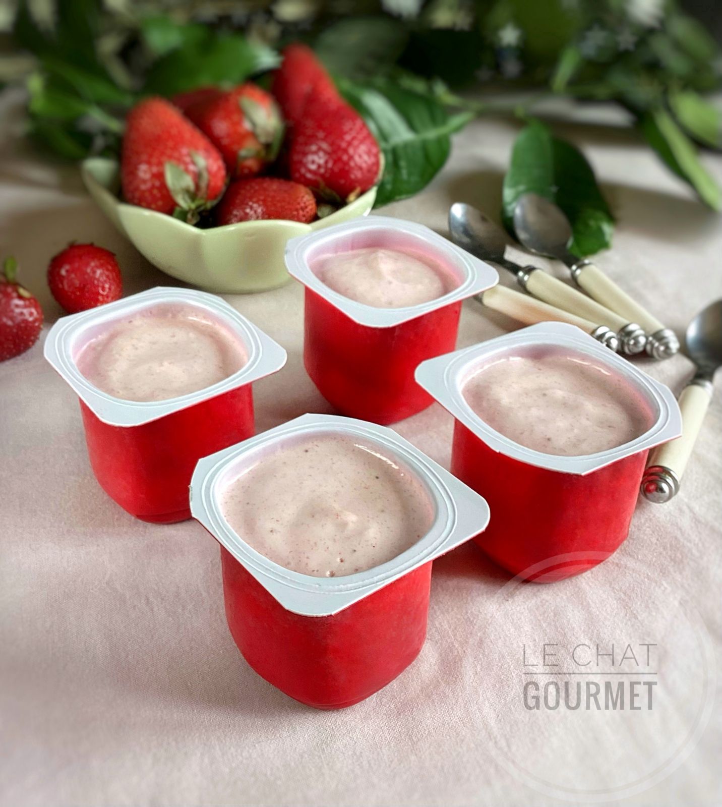 Petits Suisses à la fraise maison
