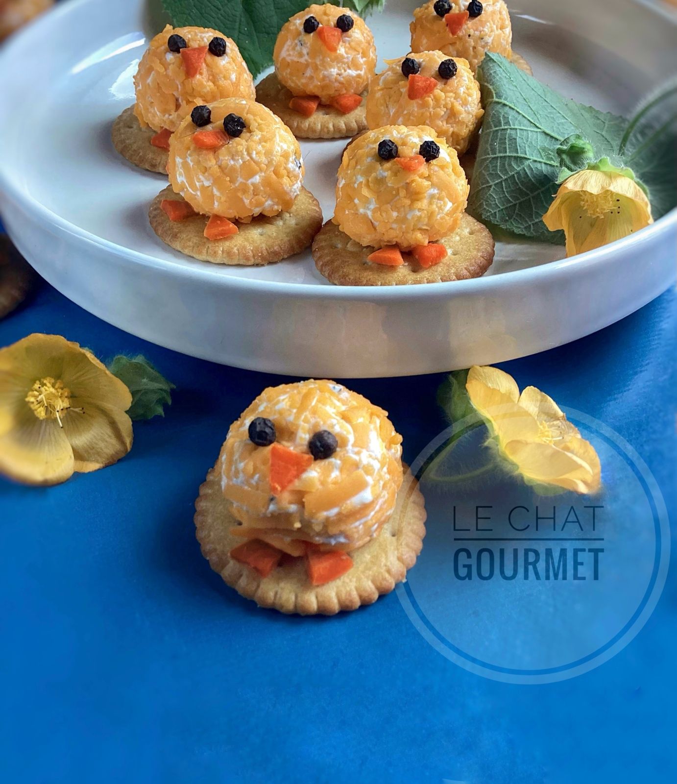 Poussins apéritifs de Pâques au fromage