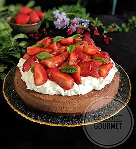Sponge cake, chantilly et fraises au balsamique