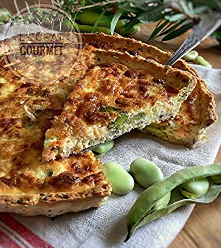Tarte aux fèves et au saumon fumé 