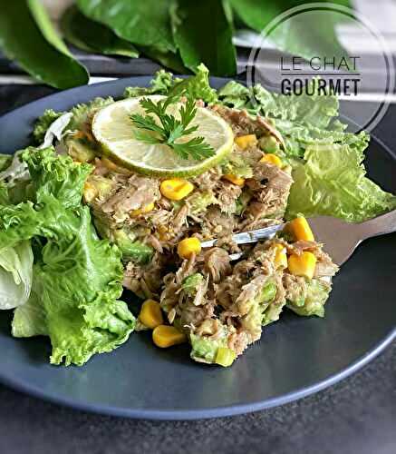 Timbale de thon au maïs et à l’avocat