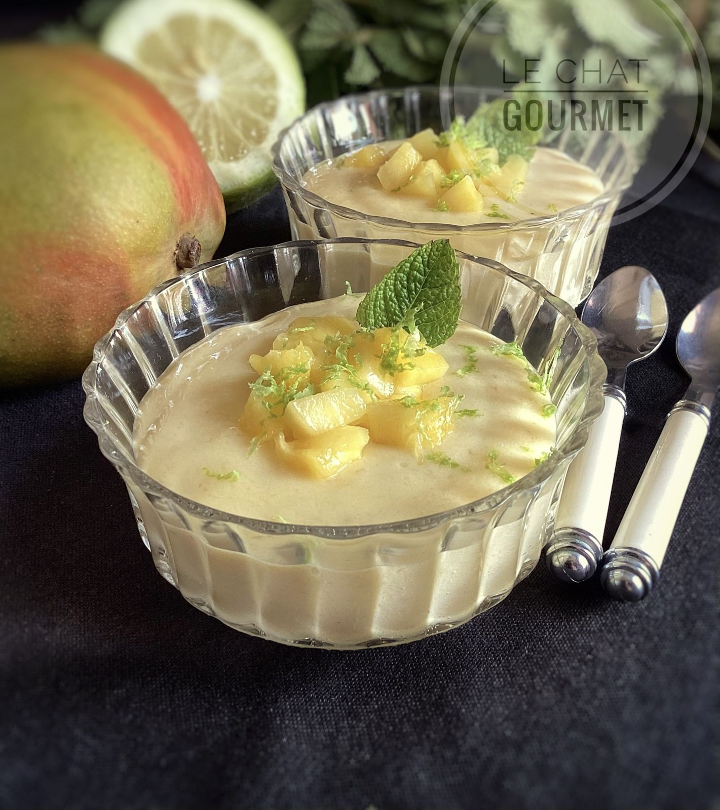 Crème à la mangue et à la banane 