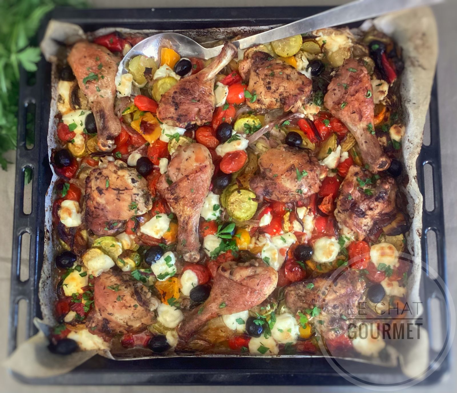 Poulet rôti à la grecque