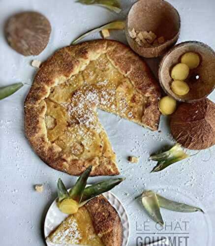 Tarte rustique ananas coco