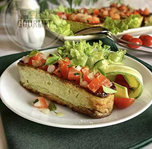 Flans de courgettes et tartare de tomates au basilic