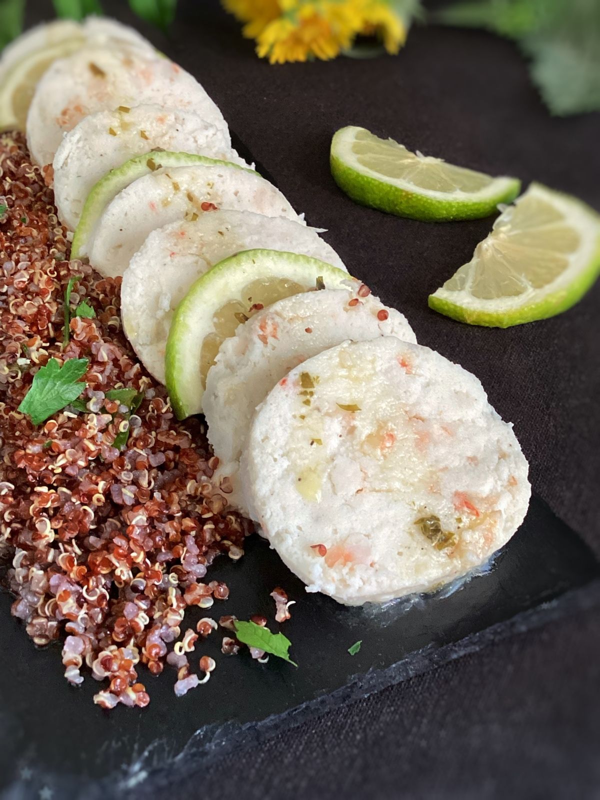 Roulé de poisson aux crevettes