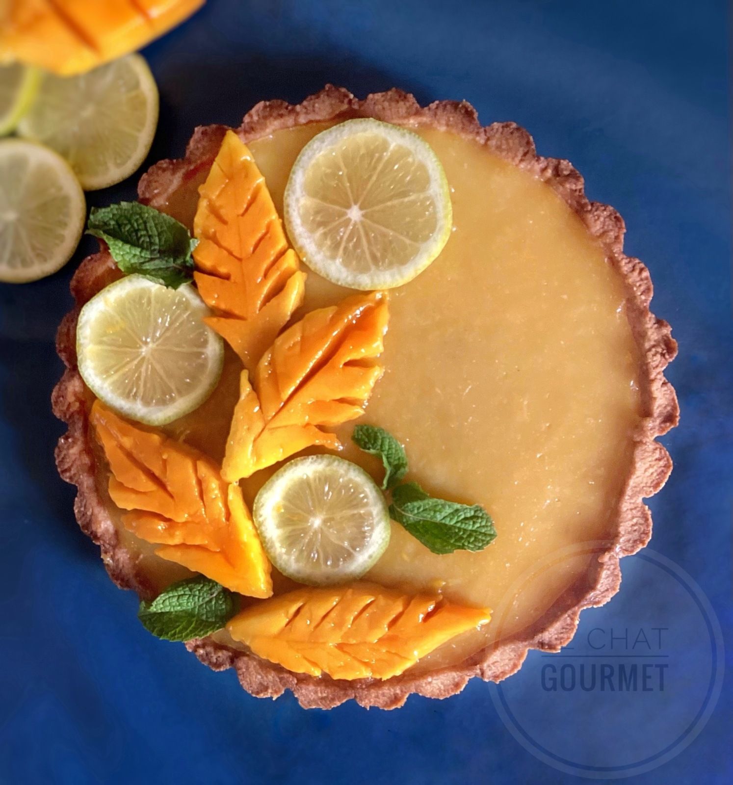 Tarte à la mangue et au citron