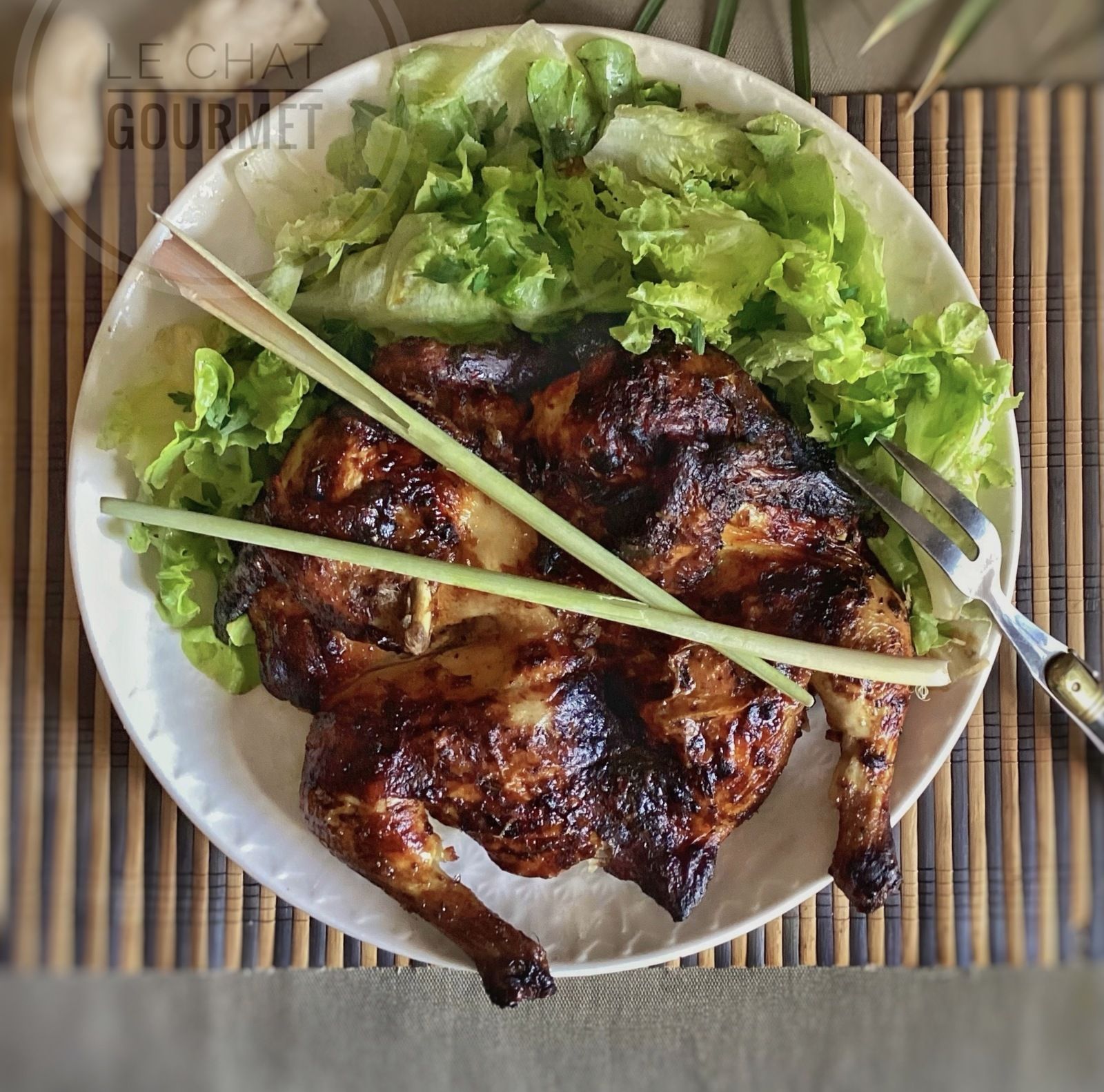 Poulet grillé à la citronnelle et au gingembre 