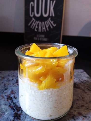 Crémeux tapioca-coco à la mangue