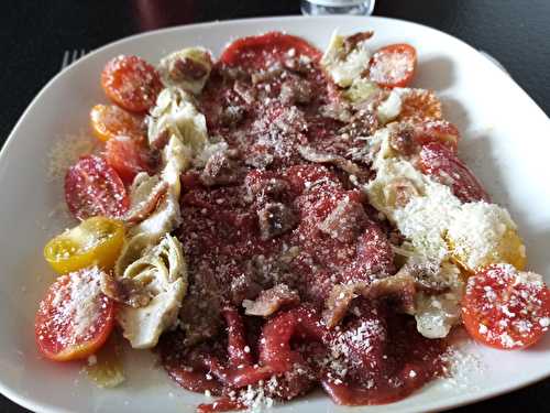 Salade d'artichauts et de carpaccio