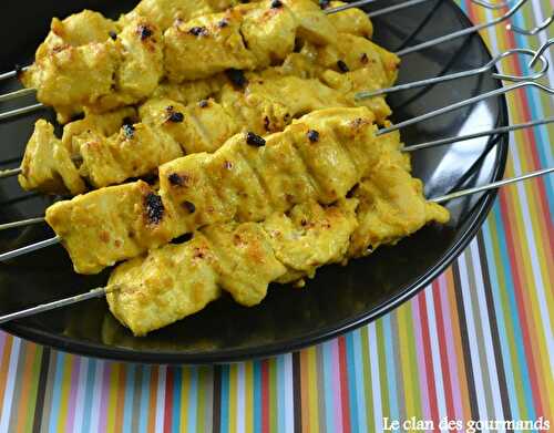 Brochettes de poulet satay