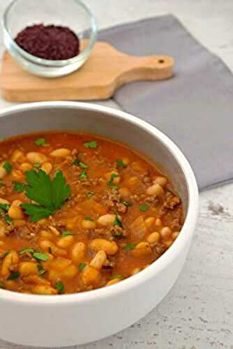 Haricots blancs à la viande hachée 