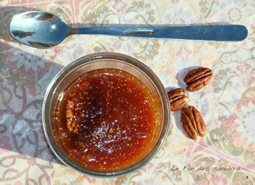 Confiture de figues, miel et noix de pécan