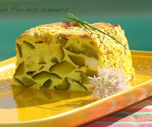 Flan de courgettes au Curcuma et féta