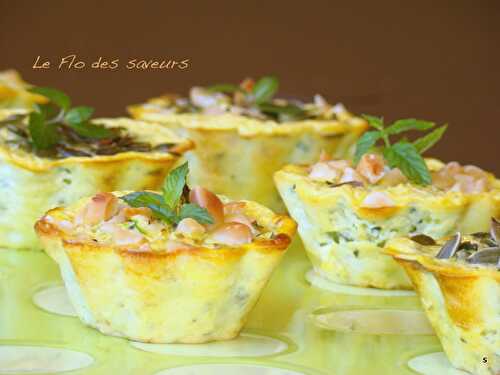 Flans courgettes menthe amandes et graines