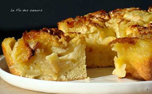 Gâteau aux pommes et beurre salé