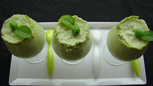 Mousse de petits pois à la menthe