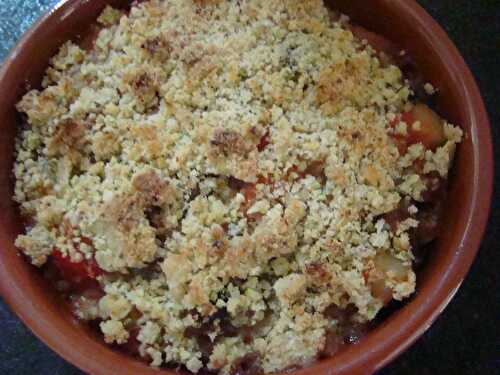 Ratatouille en crumble pistaché