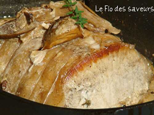 Rôti de porc au lait de cèpes