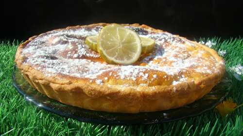 Tarte à la ricotta, citron vert et pavot