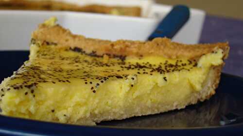 Tarte au citron, safran et huile d'olive