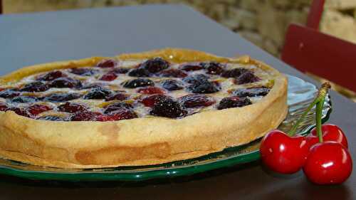 Tarte aux cerises et "orange curd"