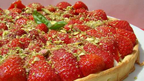 Tarte aux fraises/basilic et mascarpone - Le flo des saveurs