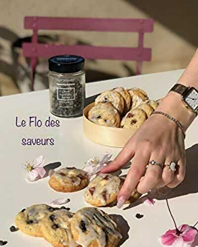 Cookies au citron myrtilles et fraises confites