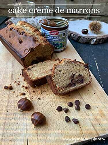 Cake à la crème de marrons et aux pépites de chocolat - LE JARDIN ACIDULÉ