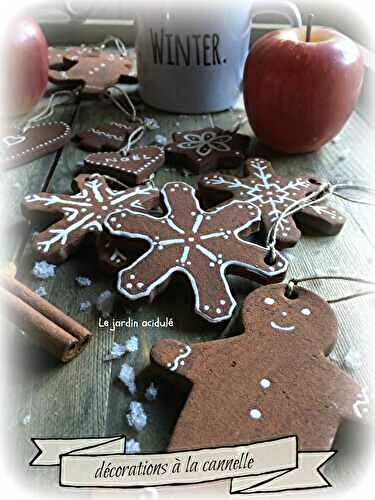 Christmas cinnamon ornaments - Décorations de Noël à la cannelle - LE JARDIN ACIDULÉ