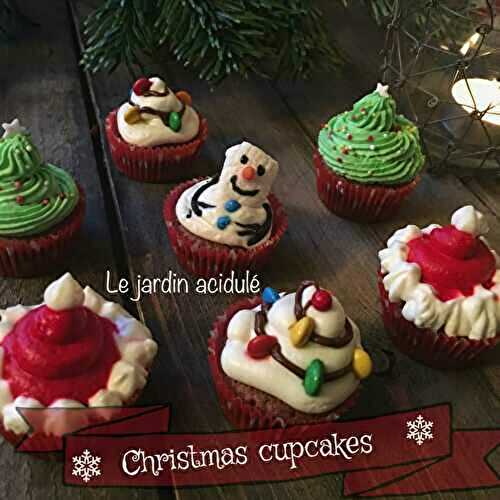 Christmas cupcakes - Les cupcakes de Noël - LE JARDIN ACIDULÉ