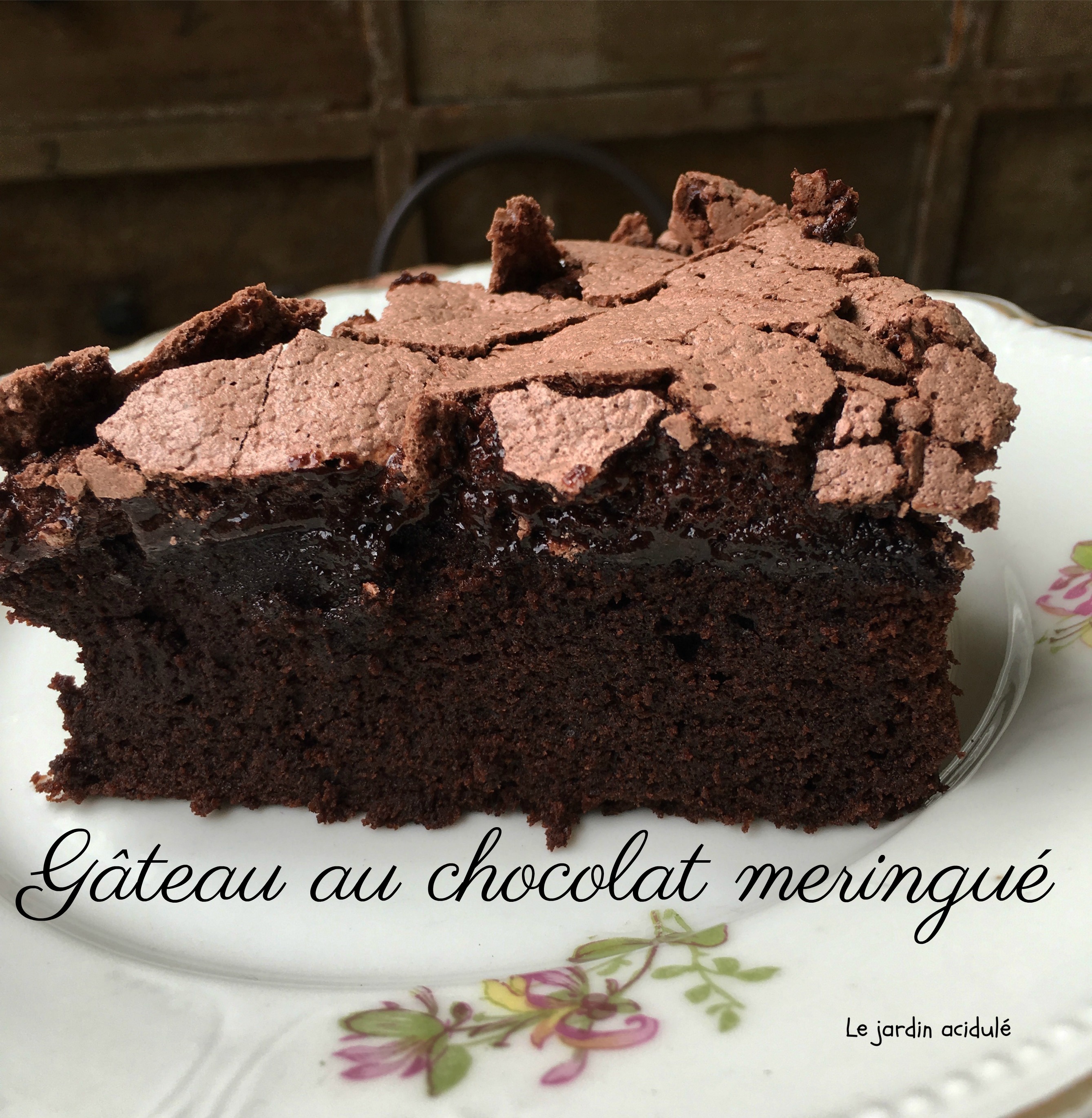 Gâteau au chocolat meringué - LE JARDIN ACIDULÉ