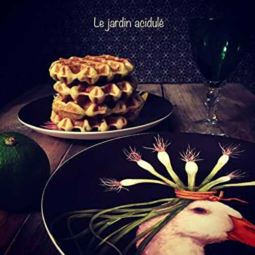 Gaufres à la courgette - Zucchini waffles - LE JARDIN ACIDULÉ