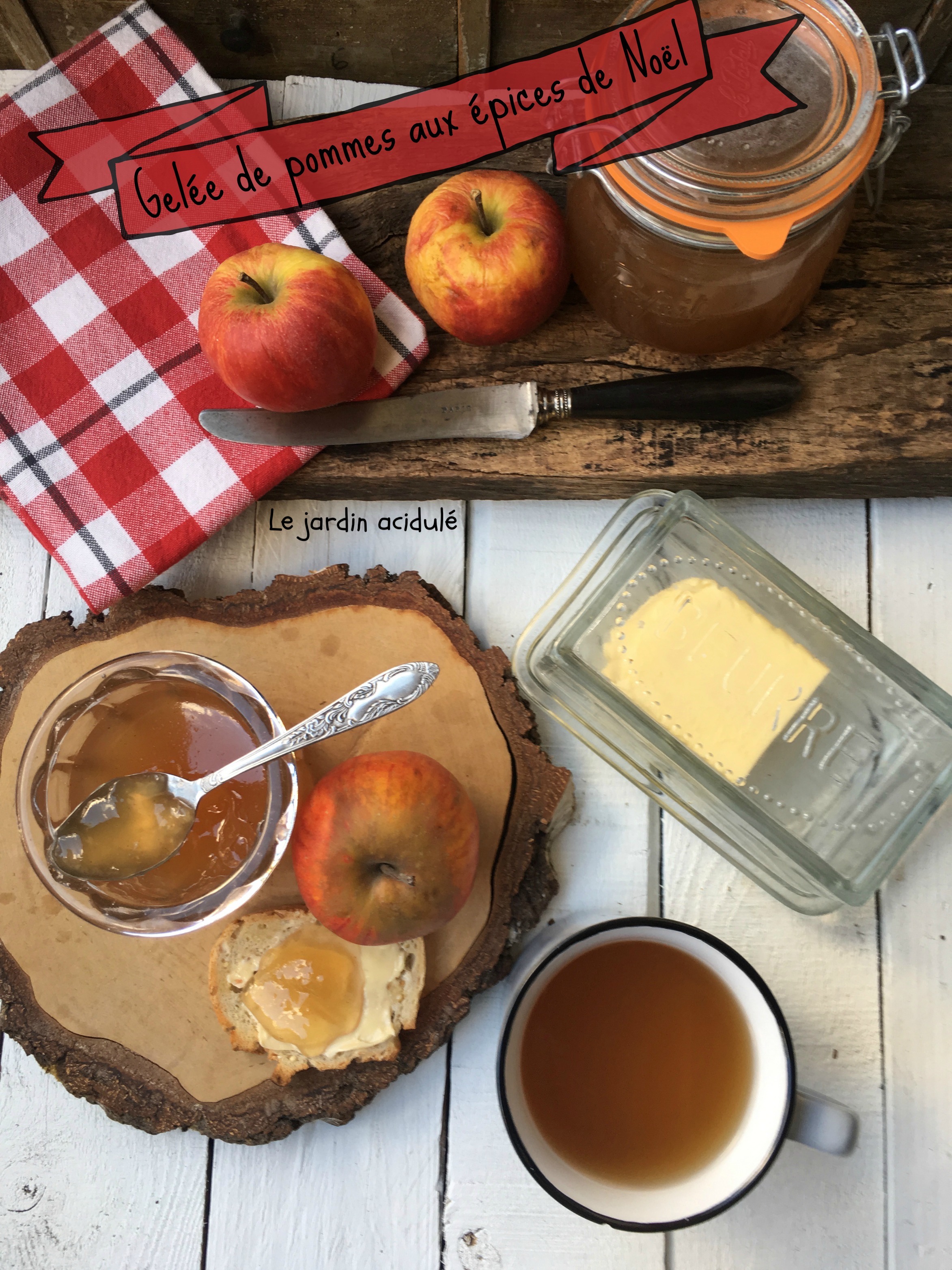 Gelée de pommes aux épices de Noël - LE JARDIN ACIDULÉ