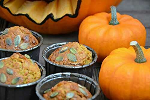 Spicy pumpkin muffins - muffins au potimarron et aux épices - LE JARDIN ACIDULÉ
