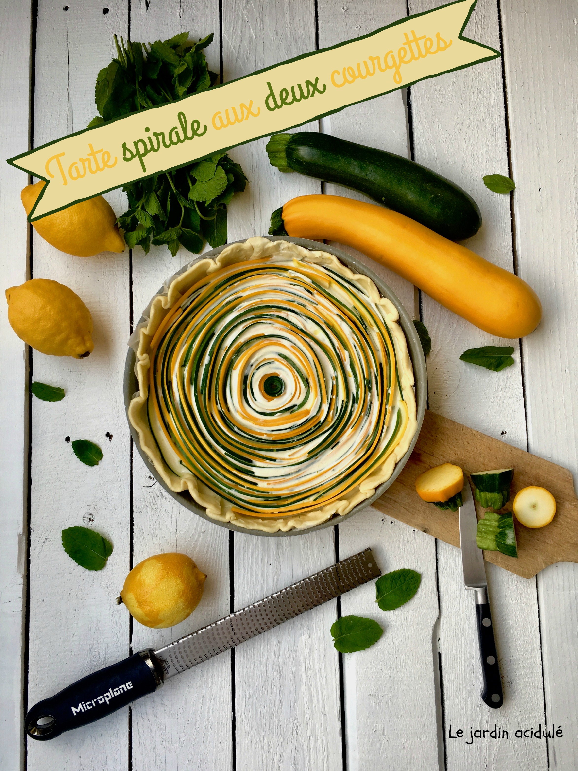 Tarte spirale aux deux courgettes - LE JARDIN ACIDULÉ