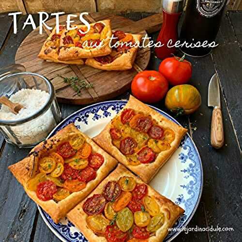 Tartes fines aux tomates cerises et aux échalotes - LE JARDIN ACIDULÉ