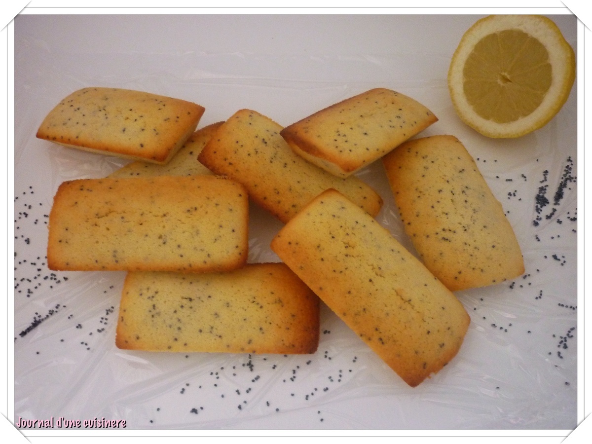 FINANCIER SAVEUR CITRON ET PAVOT