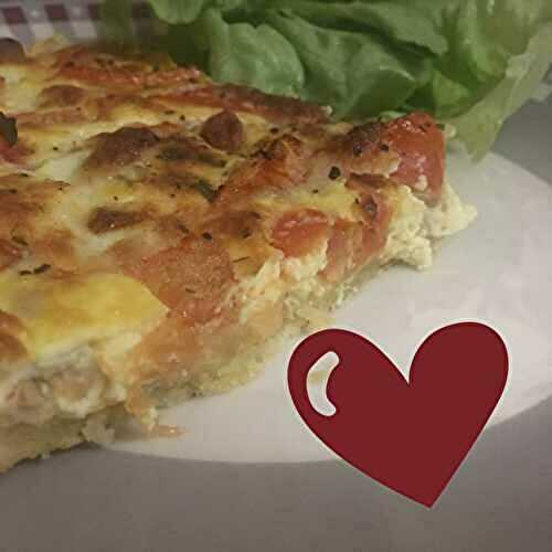 QUICHE AU THON, TOMATES ET MOZZA