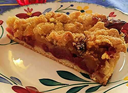 Tarte Crumble Pommes & Framboises