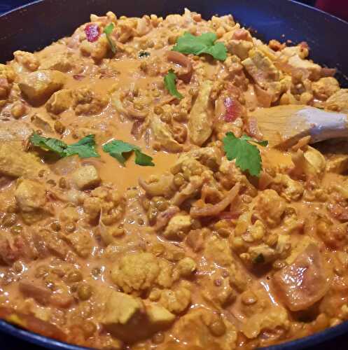 Dahl de poulet au curry