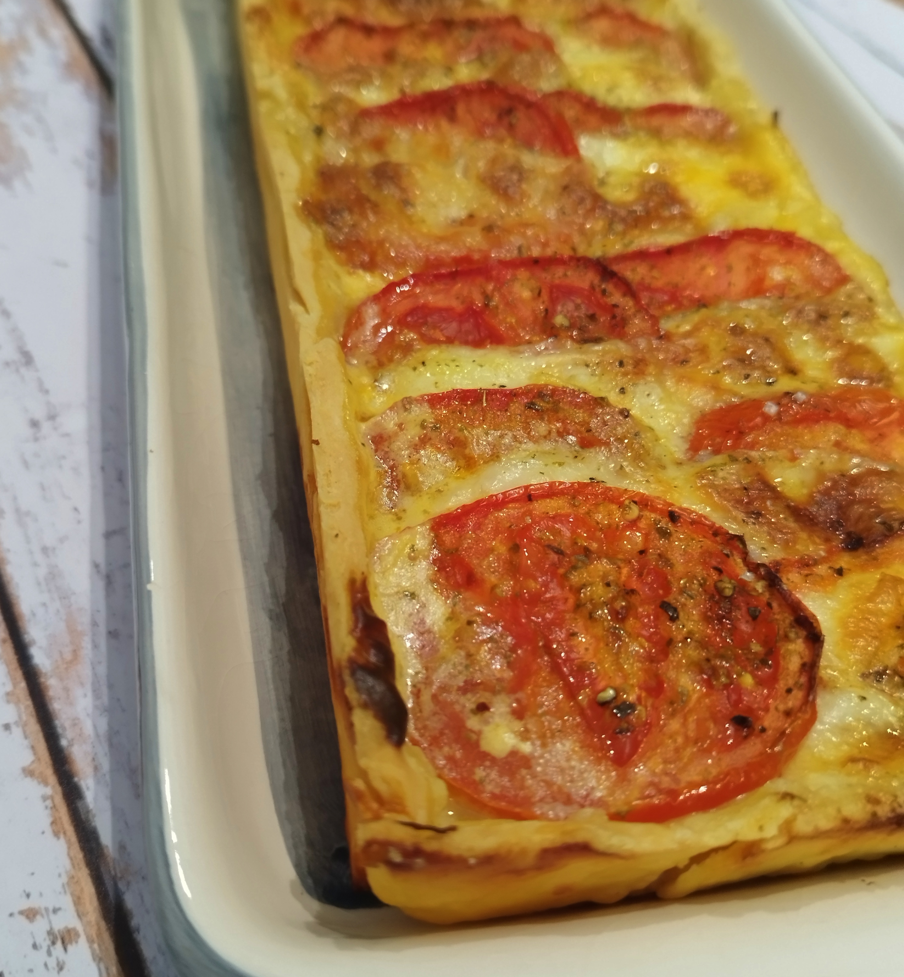 Tarte salée tomate, mozzarella