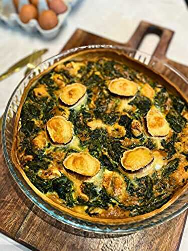Quiche au fromage de chèvre et épinards