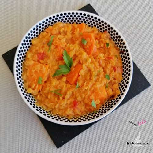 Dhal de lentilles corail et patate douce (companion ou non)