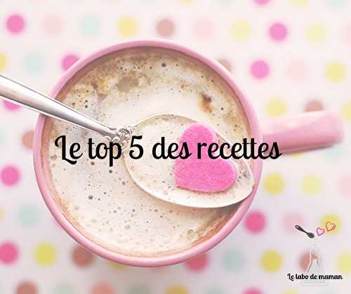 Le top 5 des recettes (juillet 2020)