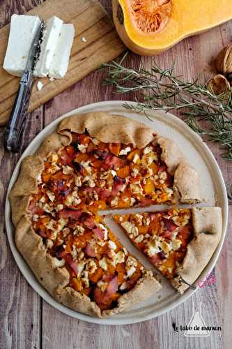 Tarte rustique au butternut et à la feta