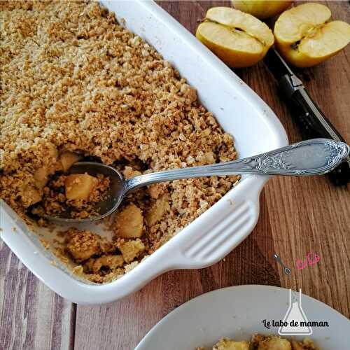 Crumble de pommes aux flocons d'avoine