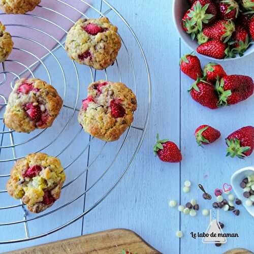 Cookies aux fraises et au chocolat